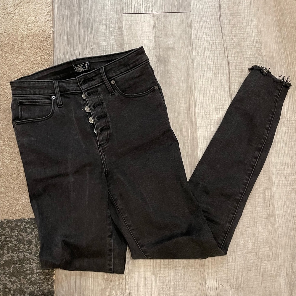 Abercrombie curve love black skinny jeans